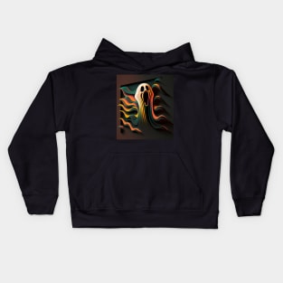 ai with me and the scream - halloween t-shirt Kids Hoodie